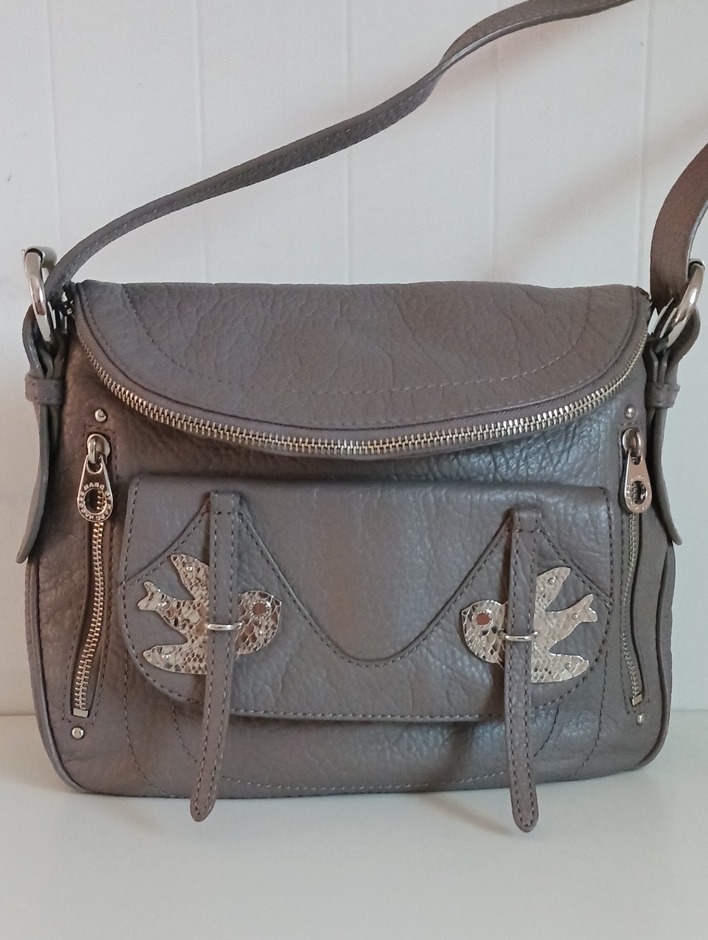 MARC JACOBS TAUPE NATASHA PETAL TO METAL BAG